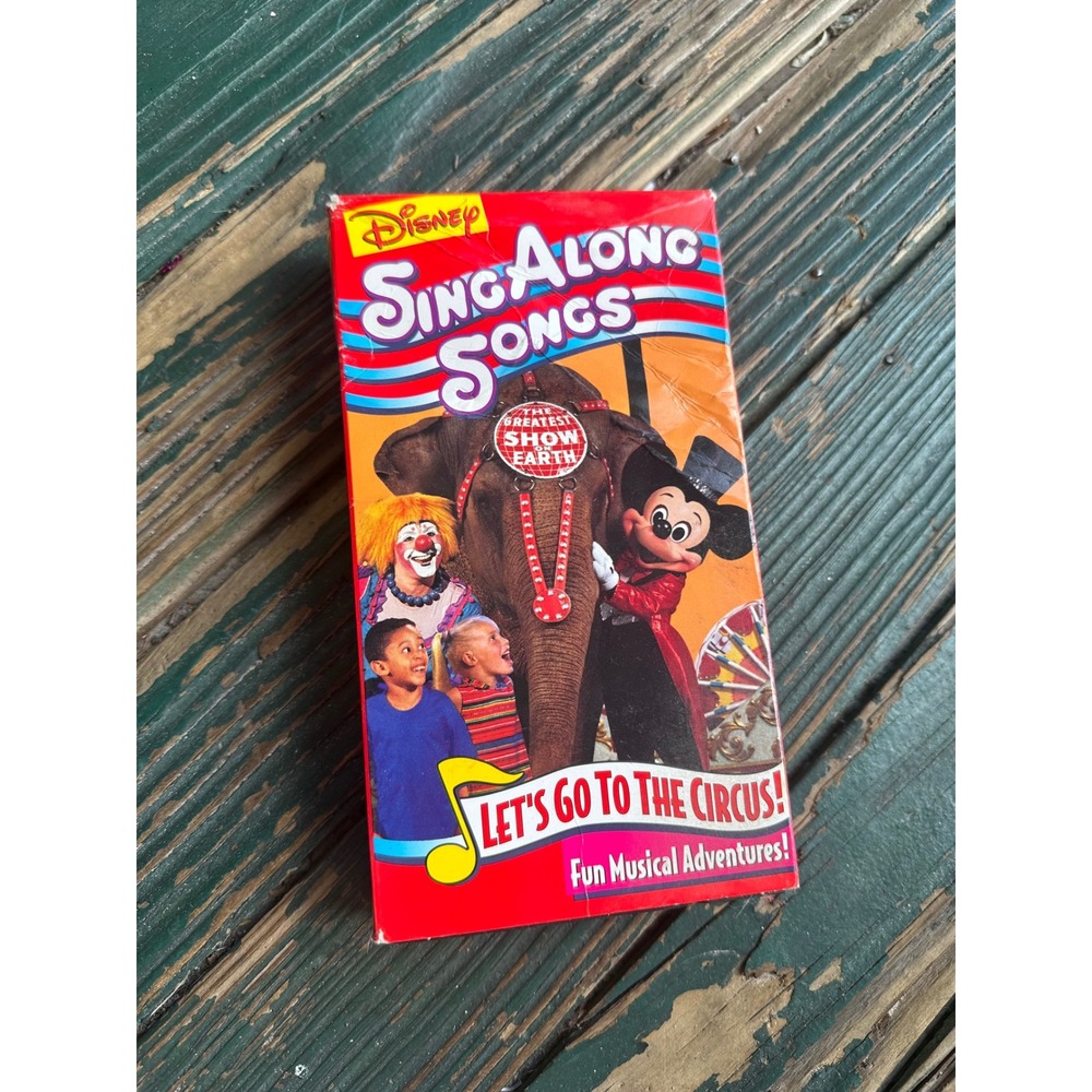 Disney Sing-Along Songs Let's Go to the Circus VHS Mickey Mouse Ringling Bros